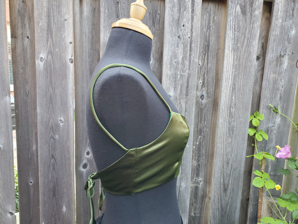 Olive green designer top