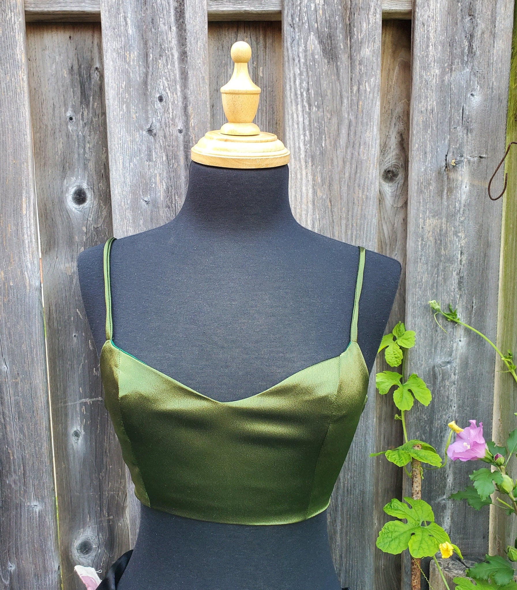 Olive green designer top