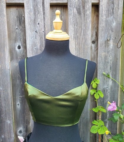 Olive green designer top