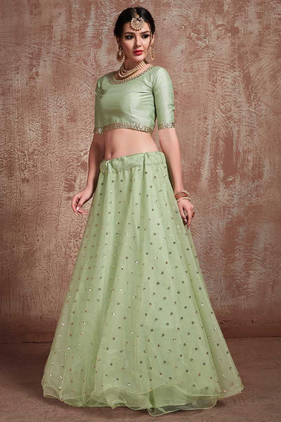 Pastel green lehenga choli