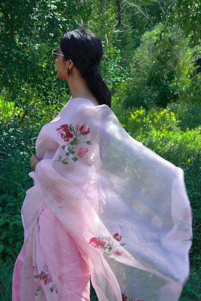 Blush wild rose Saree