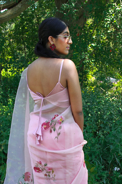 Blush wild rose Saree