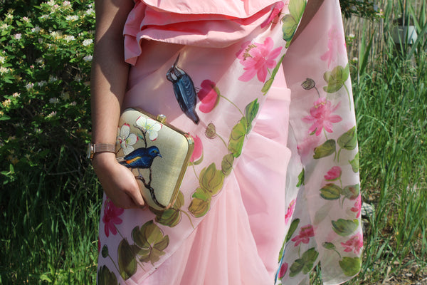 Blush pink Tamarai Saree