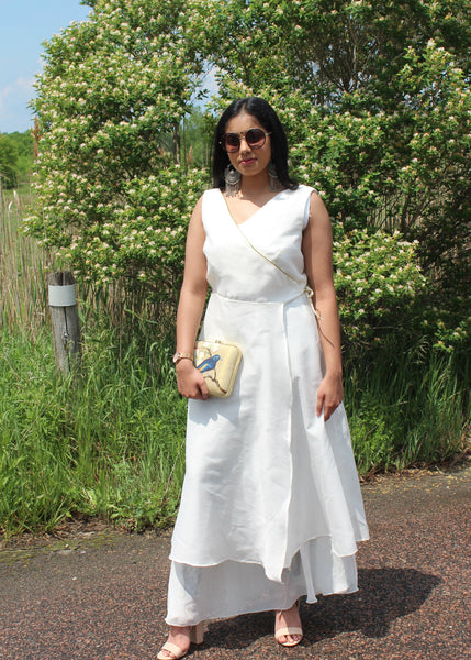 White cross body Kurti