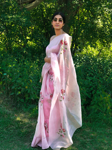 Blush wild rose Saree