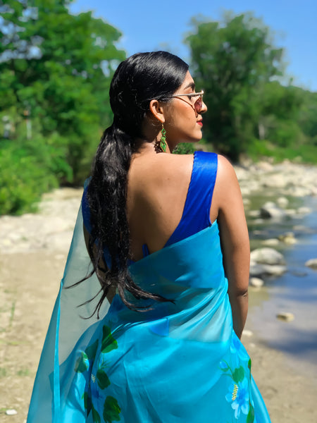 Blue Tamarai Saree