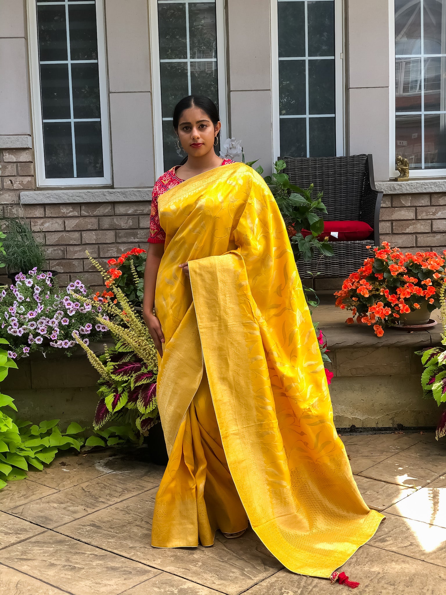 Mustered jude silk Saree