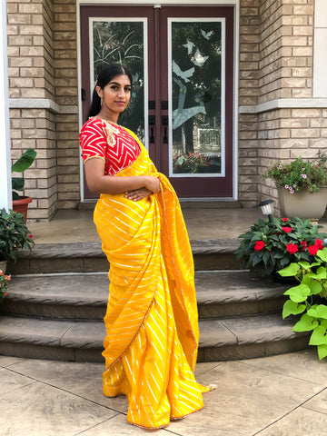 Leheriya Saree