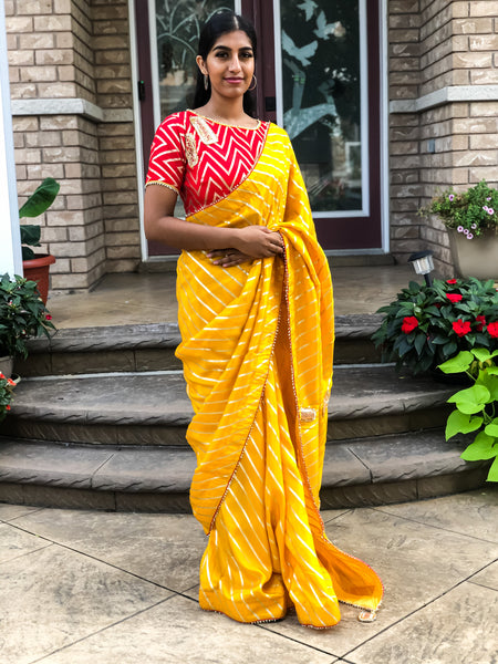 Leheriya Saree
